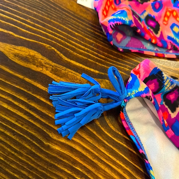 Art Class Girls Youth Glided Tigerlily Multicolor Bikini 2 Piece Swimsuit Set - Picture 4 of 5